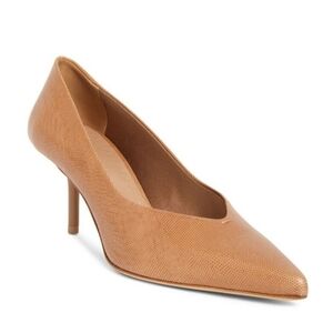 MaxMara Camel Lizzard Print Leather Pumps Sz. 9 Brand New In Box/dustbag